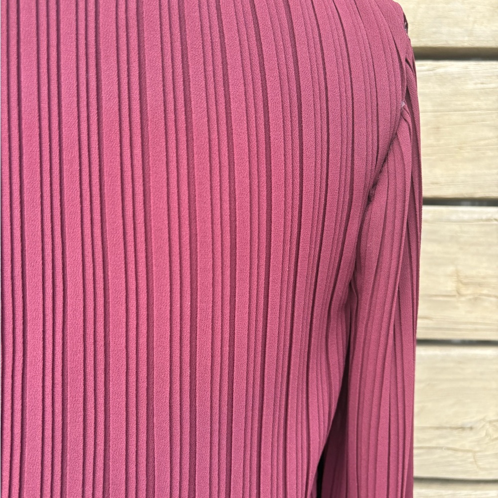 Ever New Burgundy Long Sleeve Dress Sz 4 - Picture 11 of 14